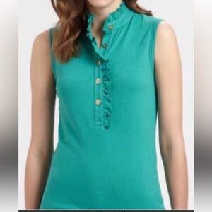 Tory Burch Lidia  Sleeveless Top, size small, green color